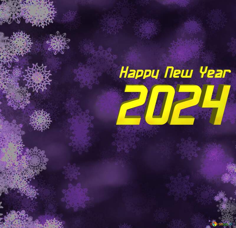 Purple violet graphic design happy new year 2024 clipart christmas №40702