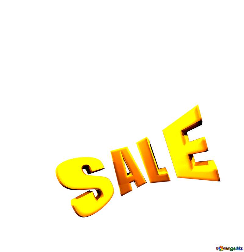 Sale lettering Transparent Sales discount 3d Gold letters №51550