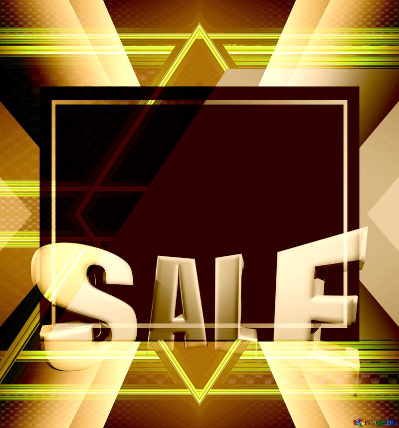Sales promotion realistic 3d Gold banner discount design №51550