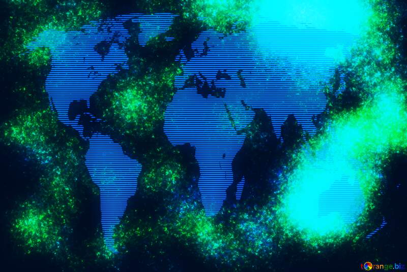 World green map art graphics science landscape darkness illustration №40638
