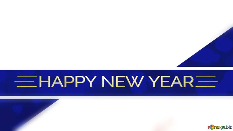 Happy new year electric blue text cobalt blue line graphics brand thumbnail transparent background №54809