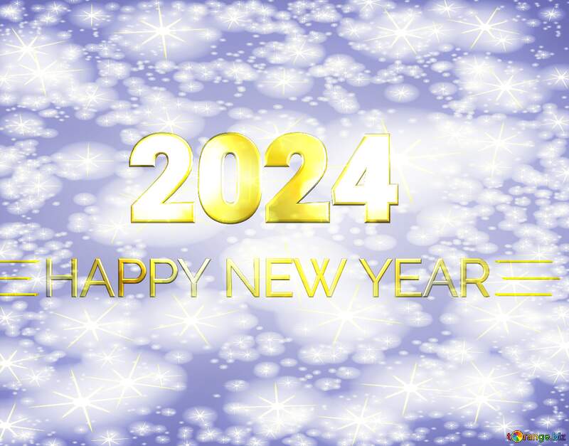 Transparent  happy new year 2024 lettering label №56235