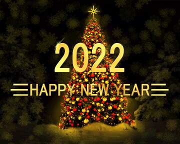 FX №228312 Christmas tree happy new year 2022 background