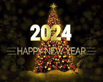 FX №228312 Christmas tree happy new year 2024 background