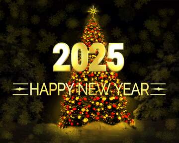 FX №228312 Christmas tree happy new year 2025 background