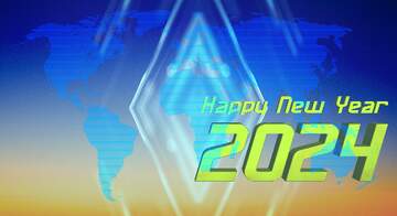 FX №228013 Happy New Year 2024 global background