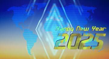 FX №228013 Happy New Year 2025 global background