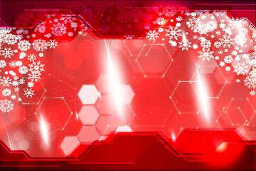 FX №228372 Red winter  Technology background