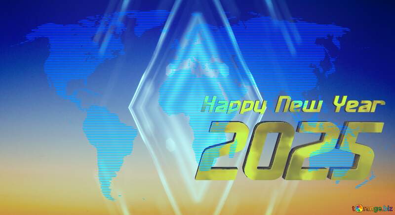 Happy New Year 2025 global background №54504