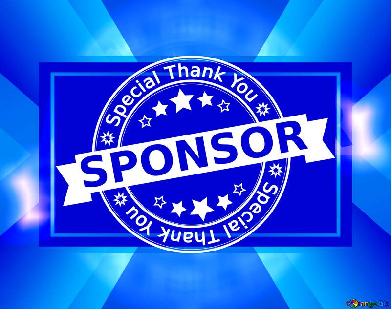 Sponsor electric blue graphical user interface, logo, website №42962