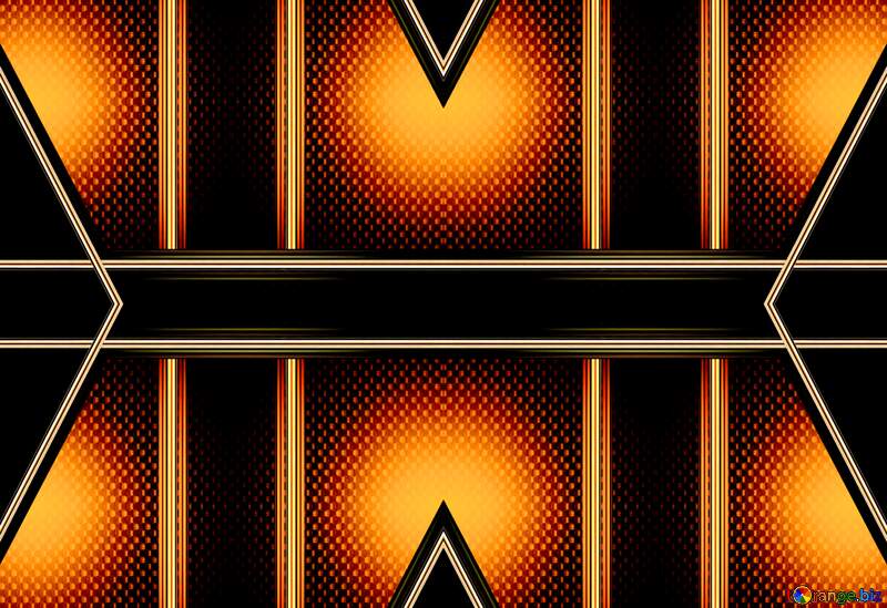 Orange techno banner background №54465
