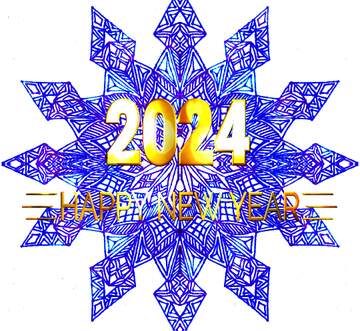 FX №229071 2024 Snowflake graphic design visual arts  happy new year