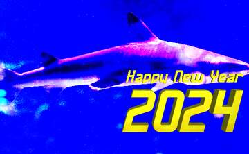 FX №229313 Blue  shark happy new year 2024