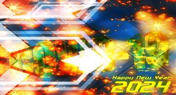 FX №229118 Covid-19 Happy new year 2024 background
