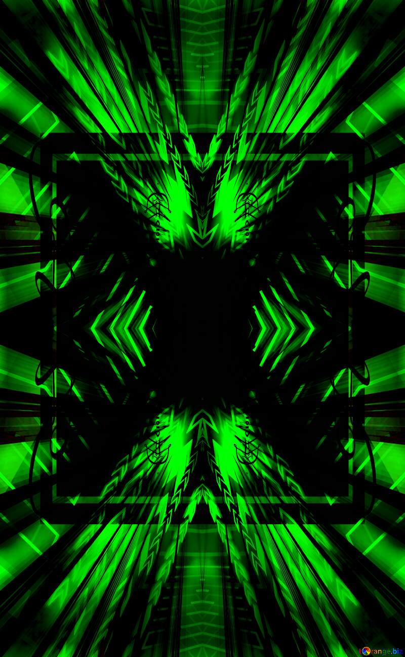 Creative green fractal abstract modern design background №54503