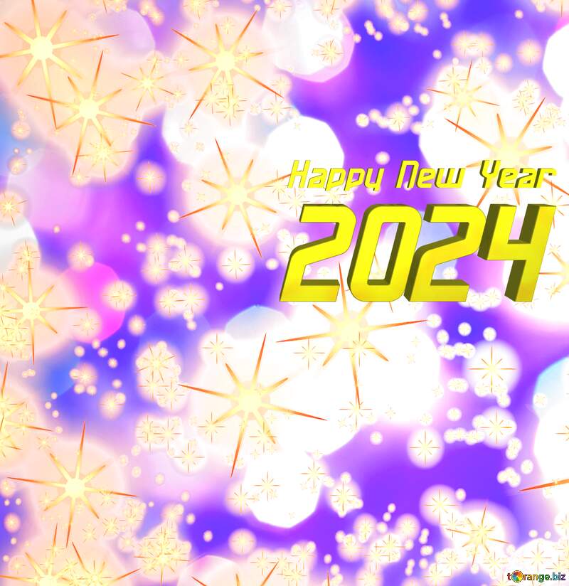 Happy new year 2024 holiday bright background №54495
