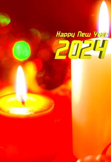 FX №23555 christmas candle  happy new year 2024