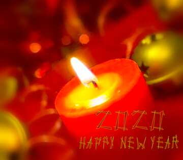 FX №23407 Новый год с красной свечой.