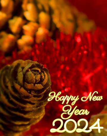 FX №23351 happy New year 2022 red  background