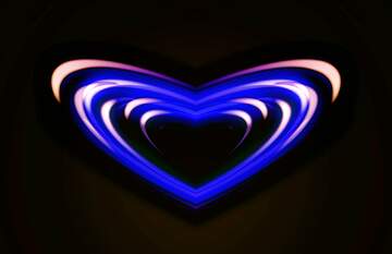 FX №230368 Glow blue heart