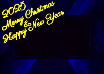 FX №230684 Happy New Year 2025 and Merry Christmas wishes lettering text clusters of bright white twinkling...