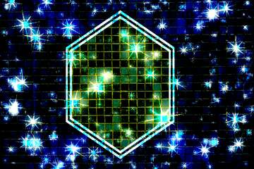FX №230987 Neon science creative arts star pattern background