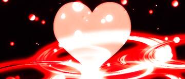 FX №230697 Red heart glow space background