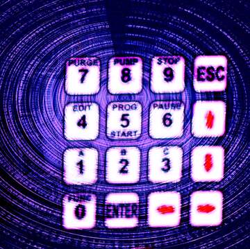 FX №230373 security keypad digital blue background