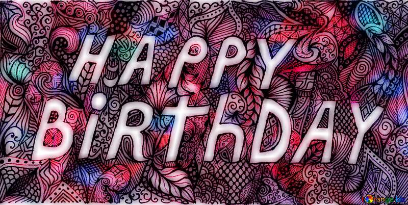 Textile motif happy birthday cool backgrounds №56173