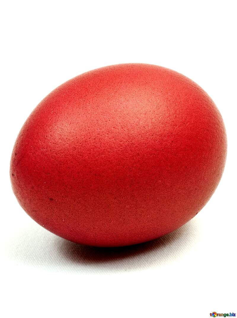 Red color  Egg isolated on white background №8229