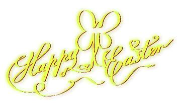 Happy Easter ribbon lettering