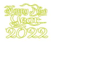 Happy New Year 2022 lettering art text
