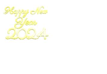 Happy New Year 2024 lettering art text