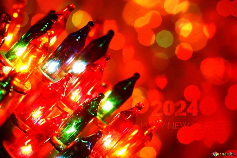 Christmas lights 2024 background №41290