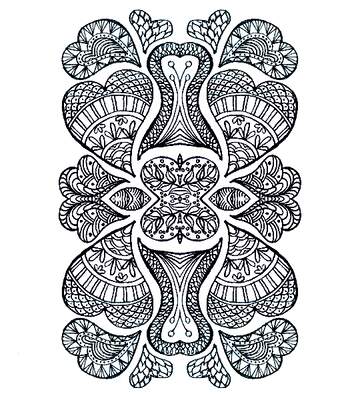 FX №233855 art symmetry pattern drawing line art ink painting heats