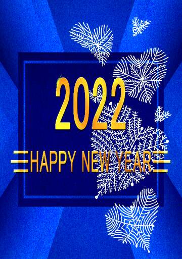 FX №233512 Hearts snowflake template banner happy new year 2022