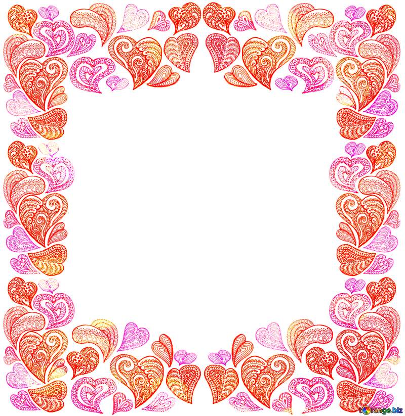 colorful bokeh heart frame №56177
