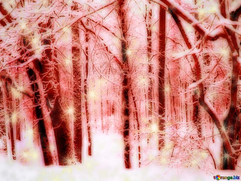Winter  Forest red №10505