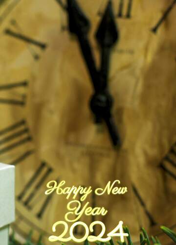 FX №24419 Christmas clock new year 2024