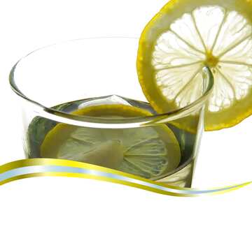 FX №24798 Drink  with lemon metal curved border frame