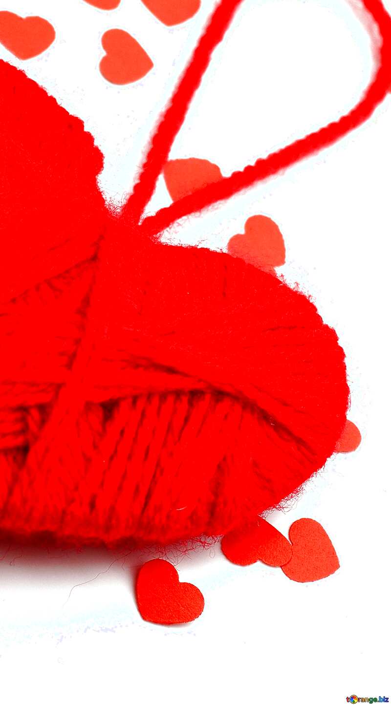 Valentine card red heart №16443