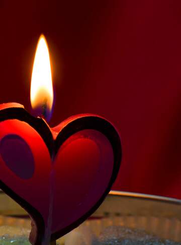 FX №25825 Candle in the form of heart fragment
