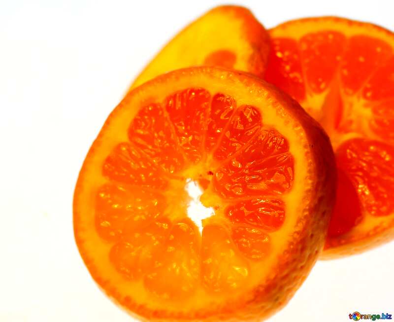 Sliced ​​tangerine blur frame №18338