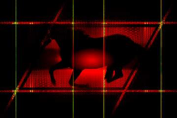 FX №261514 Red horse  frame