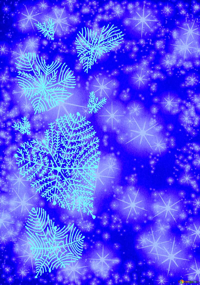 Blue winter  Hearts art background №56186