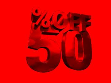 FX №262126 50 percent off red  Background