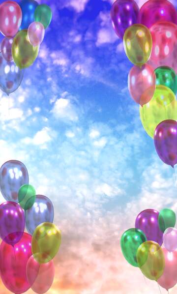 FX №262648 Frame sky inflate balloons background
