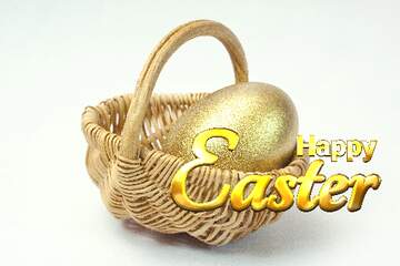 FX №262513 Happy Easter Cart   Gold  egg