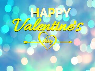 FX №262361 Happy Valentines Day blue bokeh background