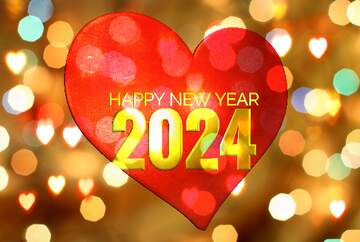FX №262521 Heart Christmas background Happy New Year 2024